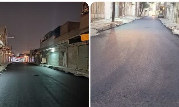 فعالیت گروه‌های اجرایی سازمان عمران و ادامه پویش آسفالت در سطح شهر